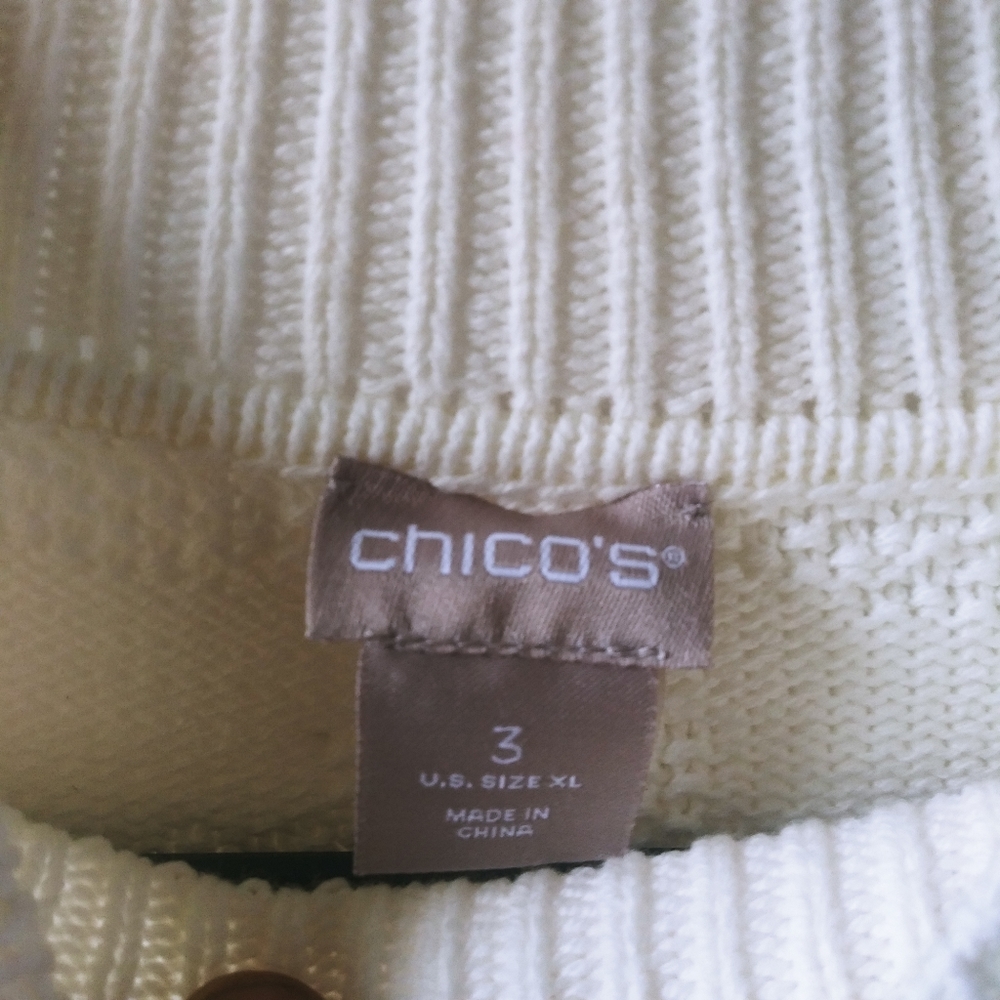 Women's Cream Embellished Chico Sweater - Picture 12 of 12